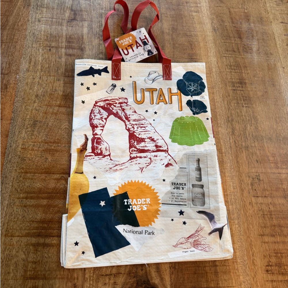 Trader Joe’s blind bag Utah state Reusable Grocery Tote Bag